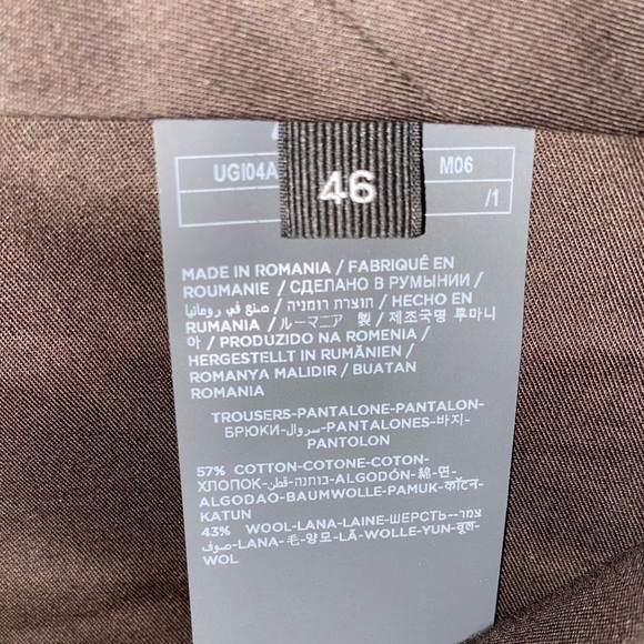 ZEGNA Brown Cotton-Wool Luxury Pants - Picture 5 of 6